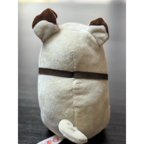 TY Secret Life Of Pets Small 5" Mel Pug Beanie Plush Tongue Collar Soft Eyes - Picture 2 of 5
